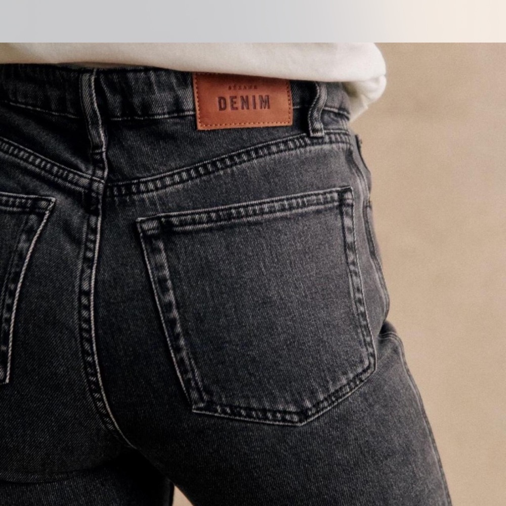 Sezane Black Straight Leg Jeans